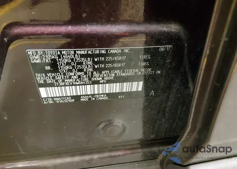 2017 Toyota Rav4 Xle из США, поврежденный, VIN 2T3RFREV1HW684353